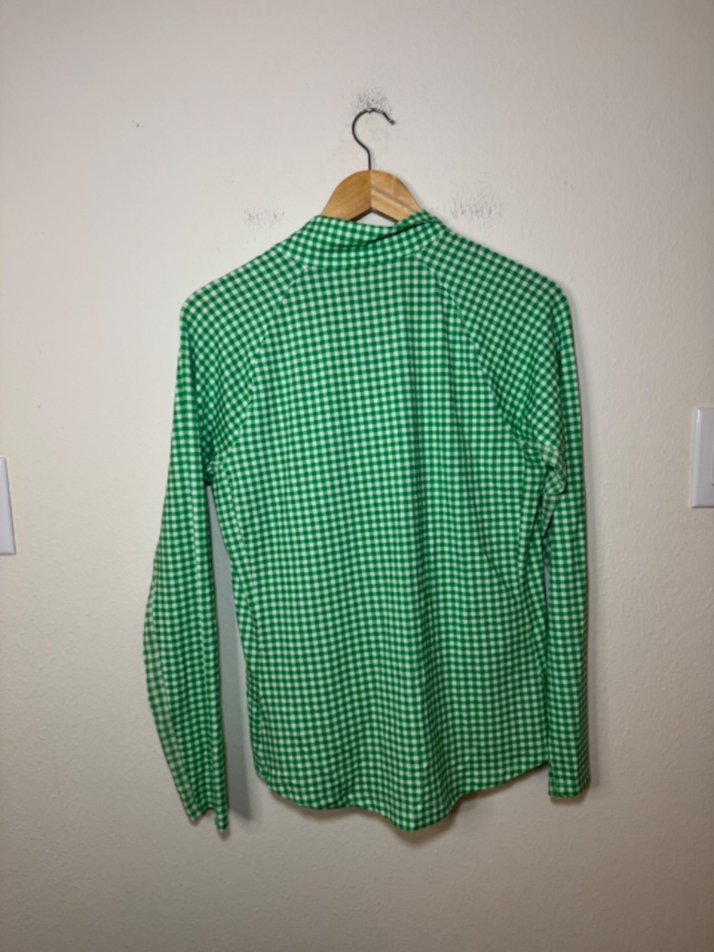 Walter Hagen Women’s Quarter Zip Golf Top MD Green Gingham UV Protection NWT - Picture 7 of 7